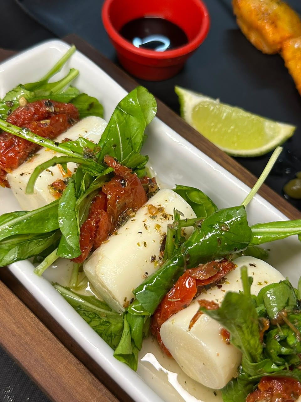 Medalhões vegetarianos de palmito com tomate seco